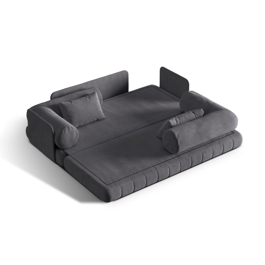 Kemi 3-Sitzer Sofa aus Samt in Dunkelgrau (Salvador 18), 206x95x70 cm von Cosmopolitan Design – Bild 5