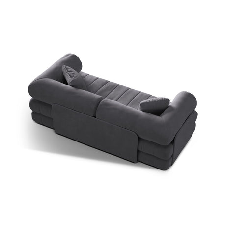 Kemi 3-Sitzer Sofa aus Samt in Dunkelgrau (Salvador 18), 206x95x70 cm von Cosmopolitan Design – Bild 6