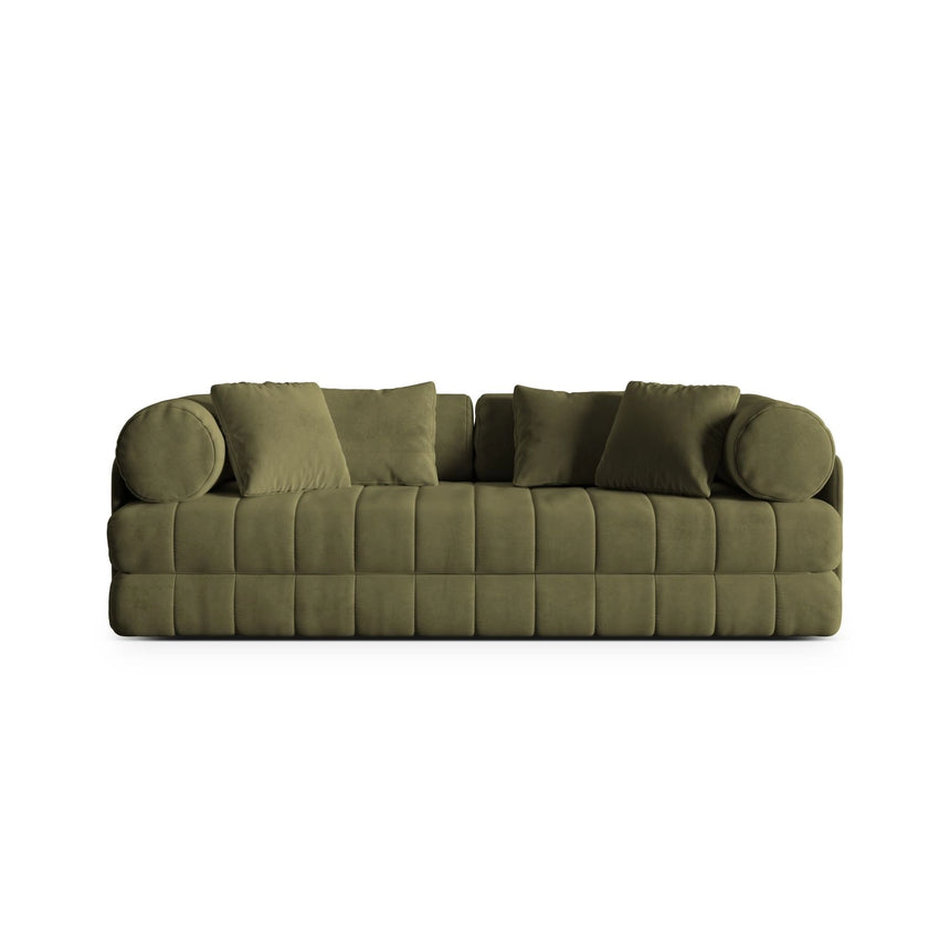 Kemi 3-Sitzer Sofa aus Samt in Grün (Salvador 8), 206x95x70 cm von Cosmopolitan Design – Bild 1