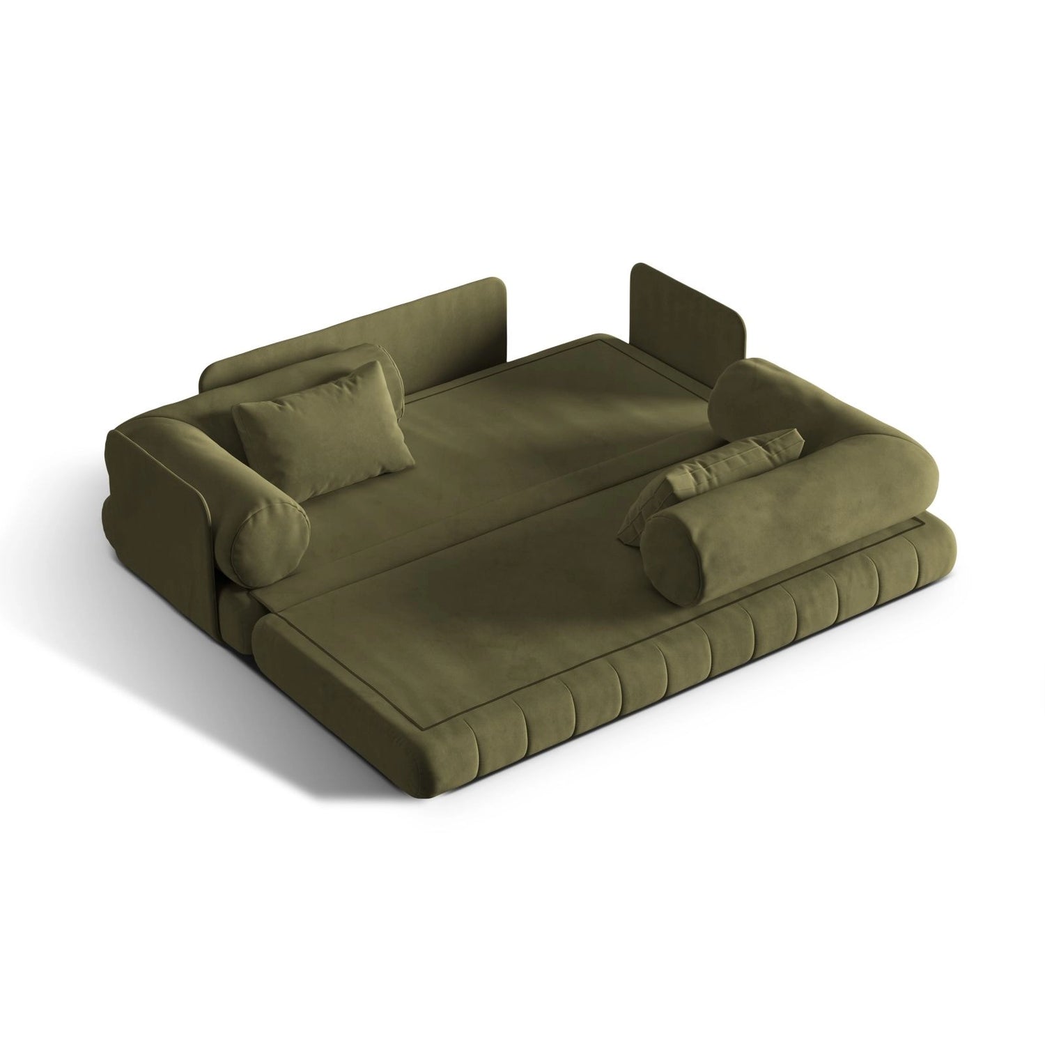 Kemi 3-Sitzer Sofa aus Samt in Grün (Salvador 8), 206x95x70 cm von Cosmopolitan Design – Bild 5