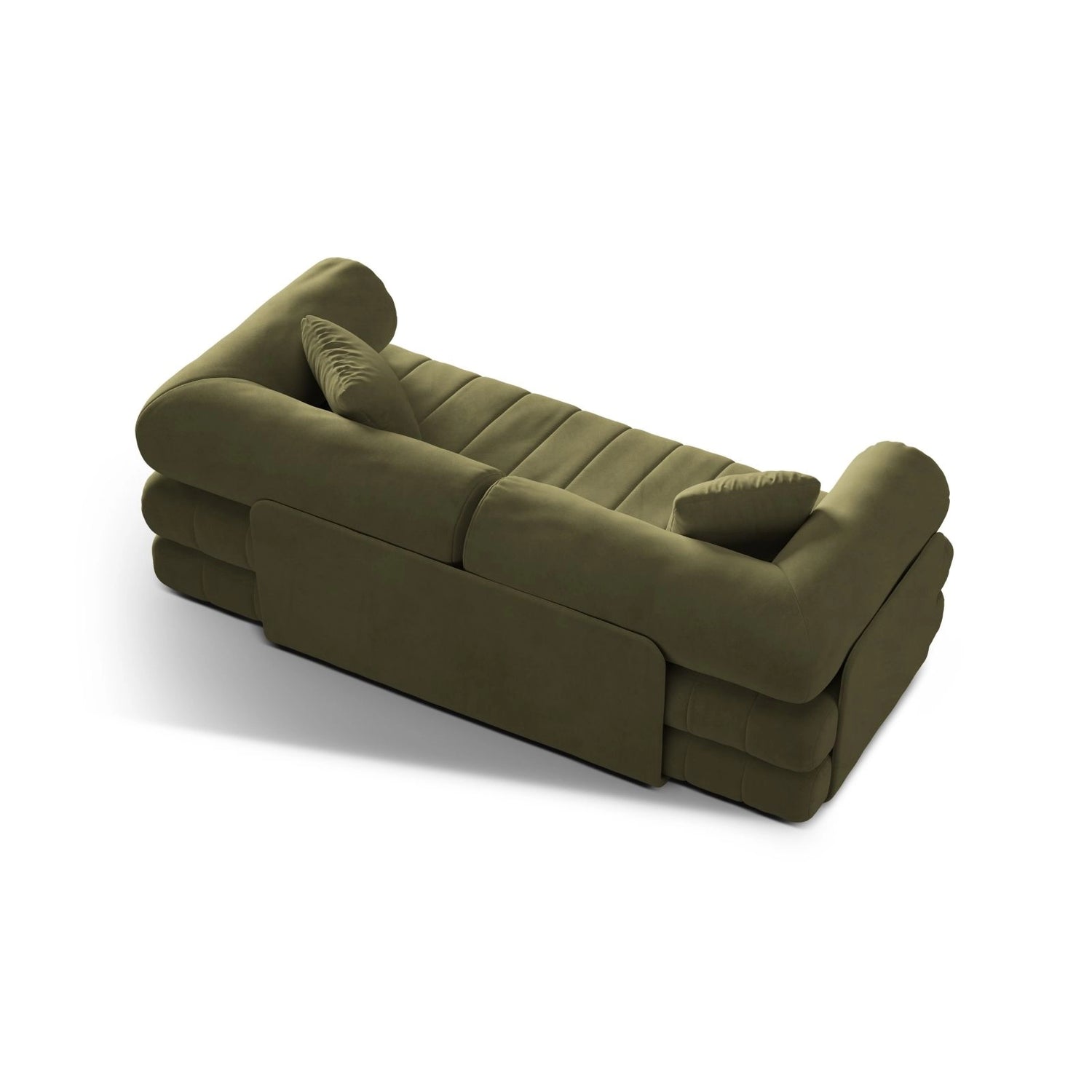 Kemi 3-Sitzer Sofa aus Samt in Grün (Salvador 8), 206x95x70 cm von Cosmopolitan Design – Bild 6