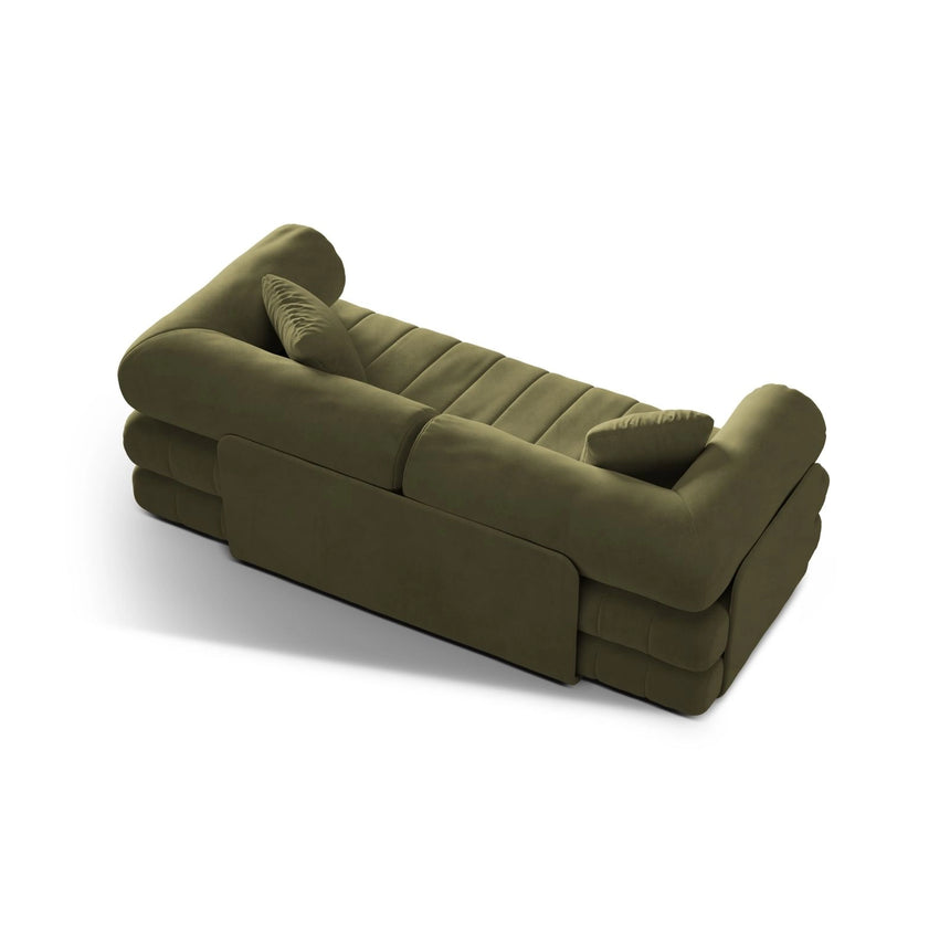 Kemi 3-Sitzer Sofa aus Samt in Grün (Salvador 8), 206x95x70 cm von Cosmopolitan Design – Bild 6