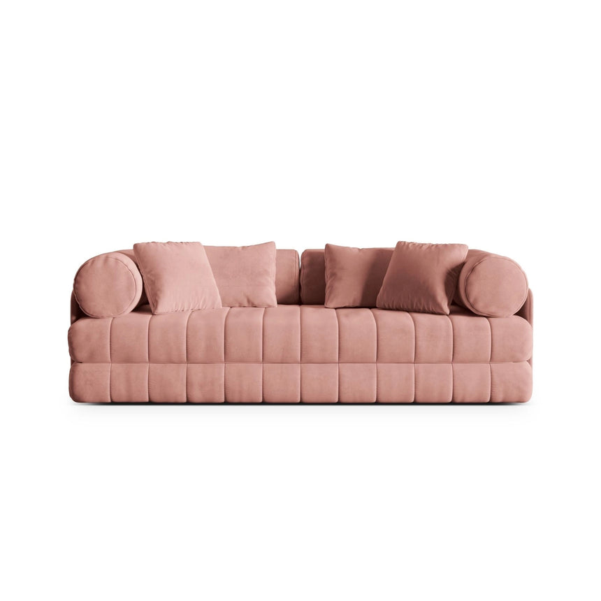 Kemi 3-Sitzer Sofa aus Samt in Rosa (Salvador 11), 206x95x70 cm von Cosmopolitan Design – Bild 1