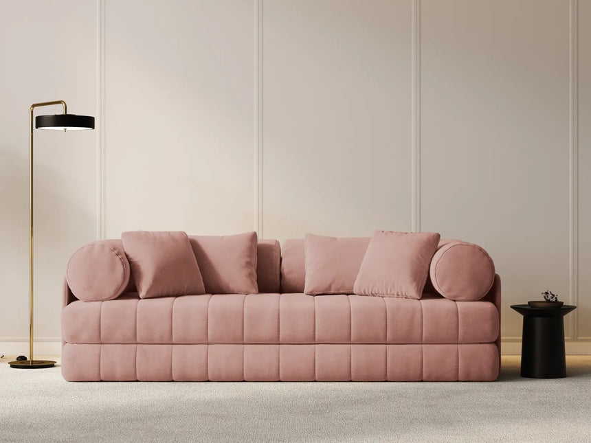 Kemi 3-Sitzer Sofa aus Samt in Rosa (Salvador 11), 206x95x70 cm von Cosmopolitan Design – Bild 2