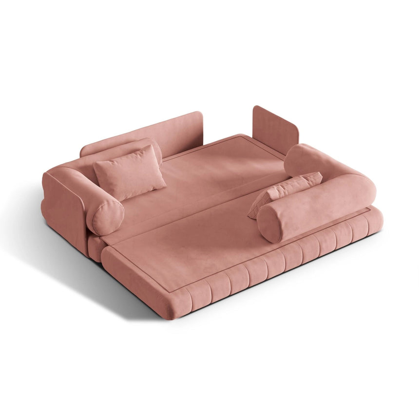 Kemi 3-Sitzer Sofa aus Samt in Rosa (Salvador 11), 206x95x70 cm von Cosmopolitan Design – Bild 5