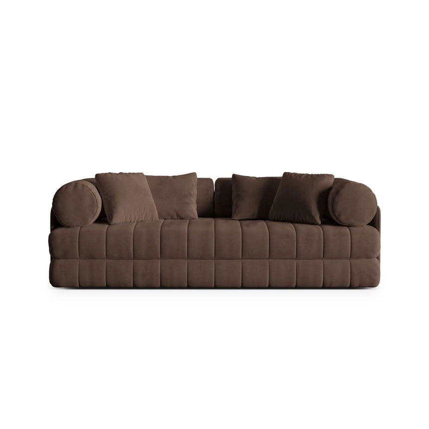 Kemi 3-Sitzer Sofa aus Samt in Schokolade (Salvador 4), 206x95x70 cm von Cosmopolitan Design – Bild 1