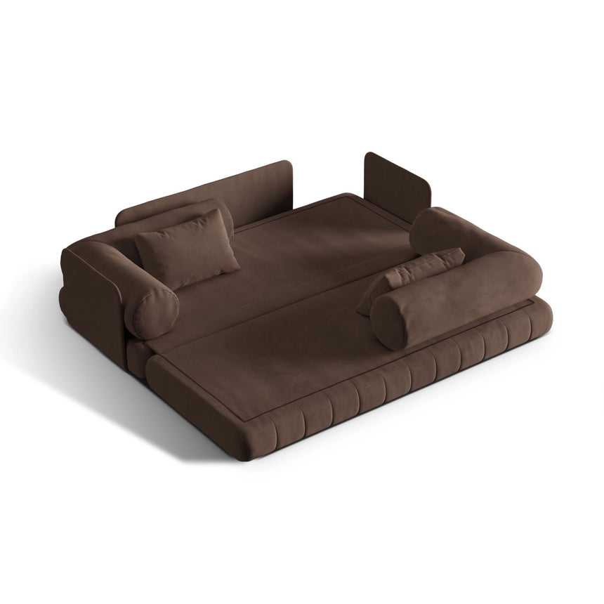 Kemi 3-Sitzer Sofa aus Samt in Schokolade (Salvador 4), 206x95x70 cm von Cosmopolitan Design – Bild 5