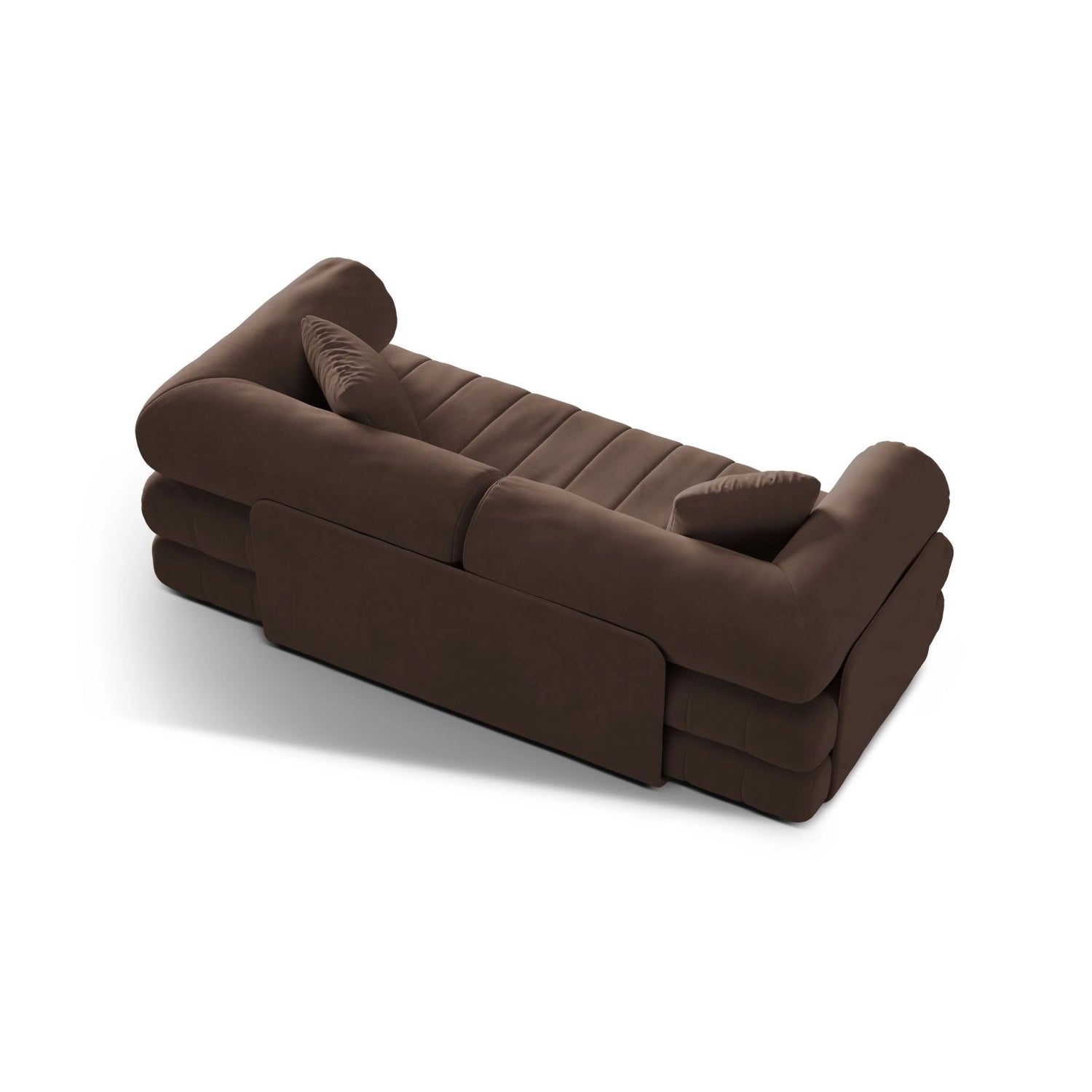 Kemi 3-Sitzer Sofa aus Samt in Schokolade (Salvador 4), 206x95x70 cm von Cosmopolitan Design – Bild 6