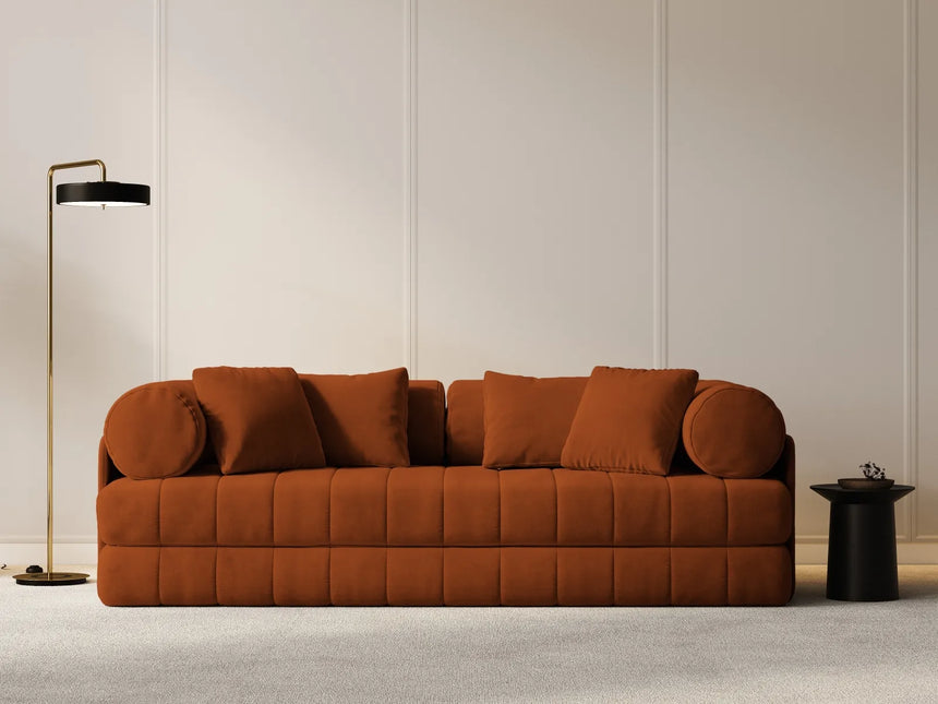 Kemi 3-Sitzer Sofa aus Samt in Terrakotta (Salvador 14), 206x95x70 cm von Cosmopolitan Design – Bild 2