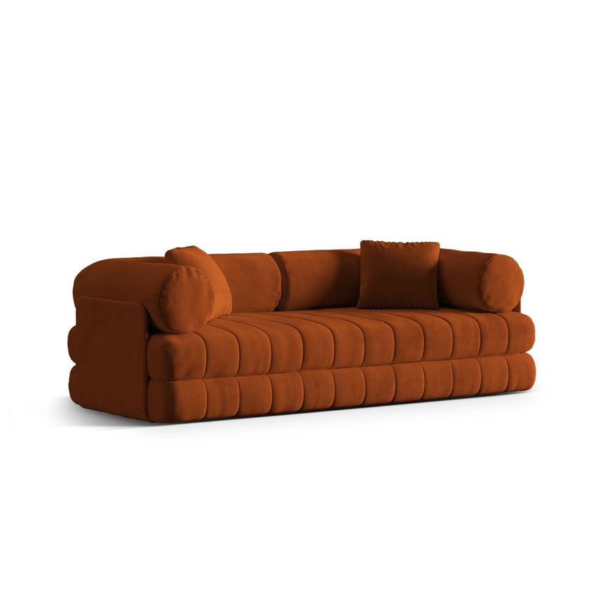 Kemi 3-Sitzer Sofa aus Samt in Terrakotta (Salvador 14), 206x95x70 cm von Cosmopolitan Design – Bild 4