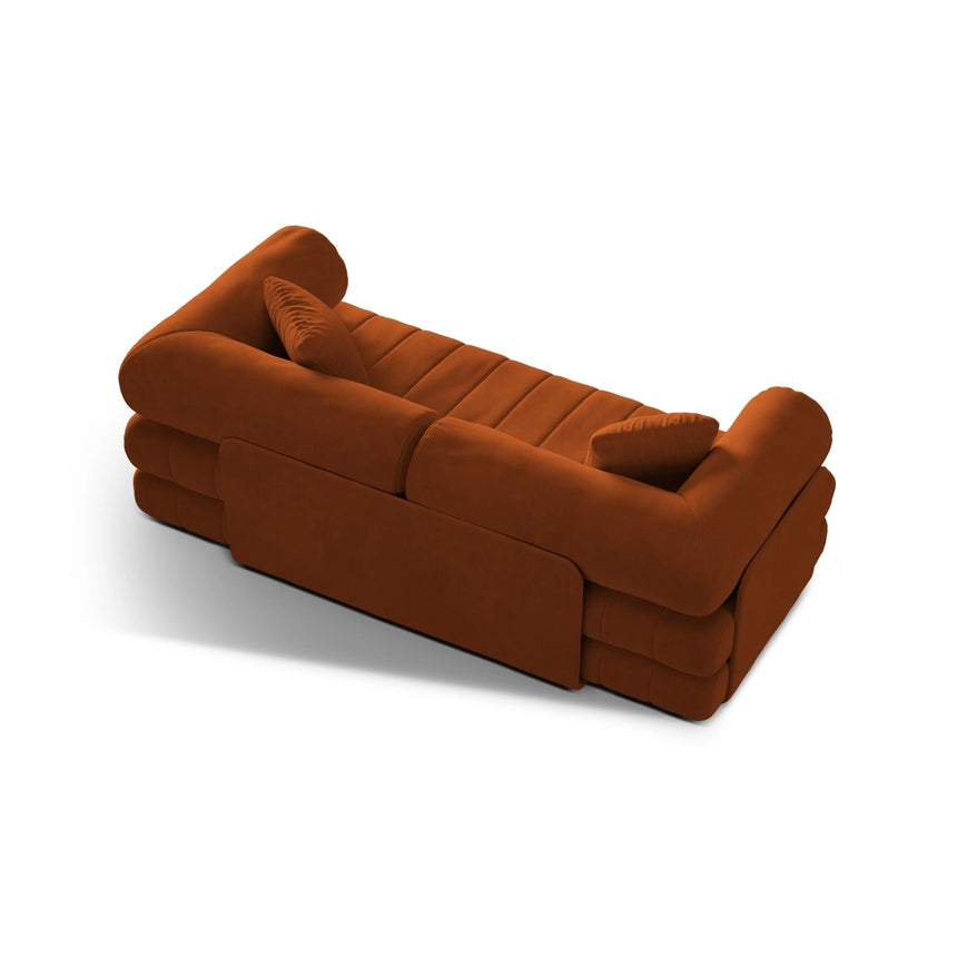 Kemi 3-Sitzer Sofa aus Samt in Terrakotta (Salvador 14), 206x95x70 cm von Cosmopolitan Design – Bild 6