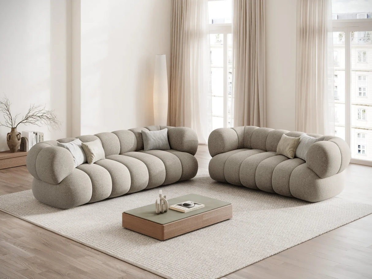 Koge 2-Sitzer Sofa aus Chenille in Dunkelbeige (Eden 4 Beige), 180x95 cm von Cosmopolitan Design – Bild 2