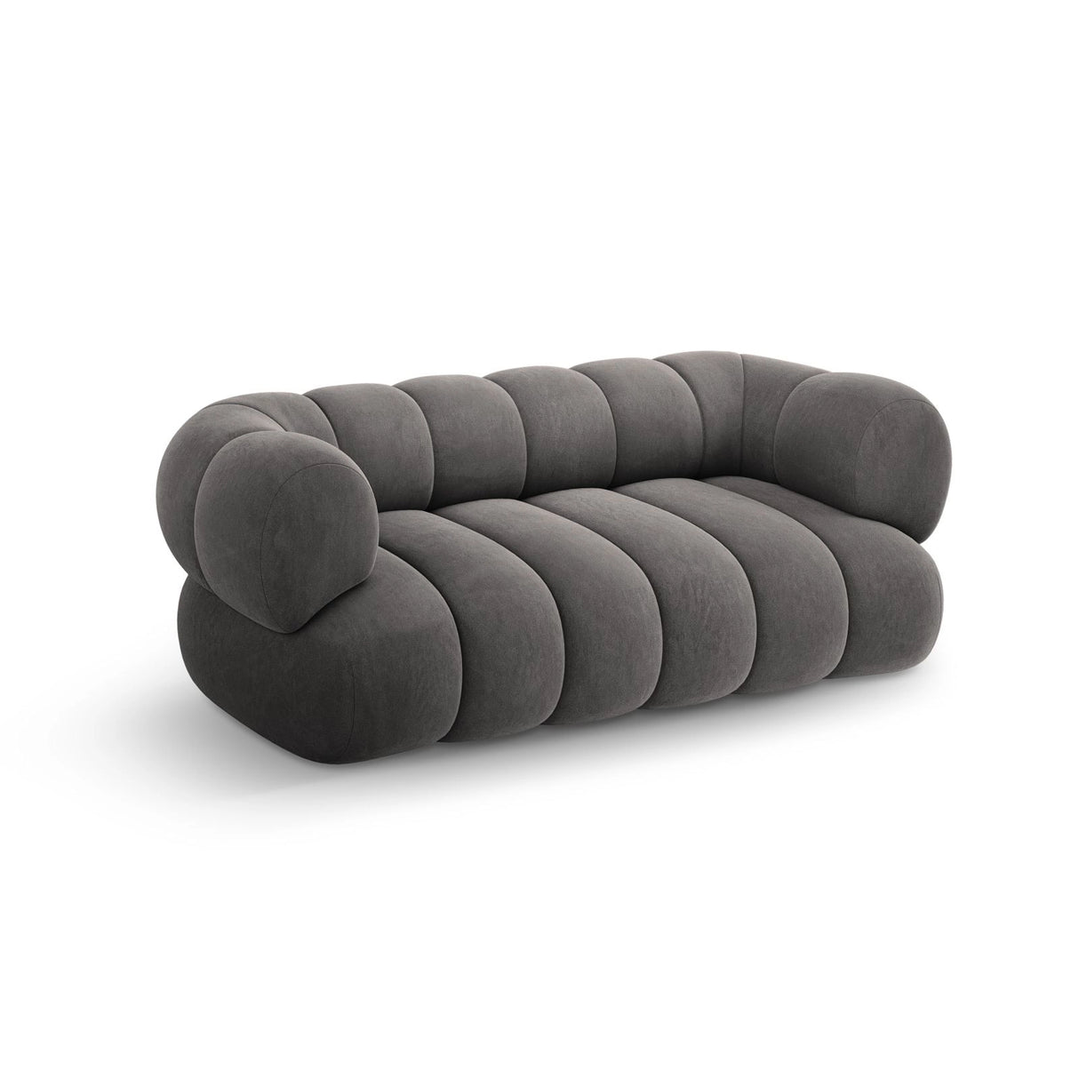 Koge 2-Sitzer Sofa aus Samt in Grau (Vogue 15), 180x95 cm von Cosmopolitan Design – Bild 4