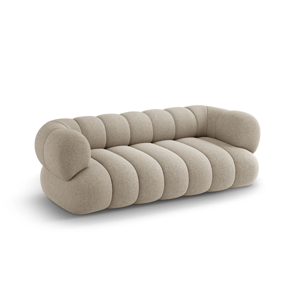 Koge 3-Sitzer Sofa aus Chenille in Dunkelbeige (Eden 4 Beige), 210x95x70 cm von Cosmopolitan Design – Bild 4