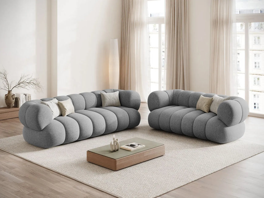 Koge 3-Sitzer Sofa aus Chenille in Hellgrau (Eden 18 Grey), 210x95x70 cm von Cosmopolitan Design – Bild 2