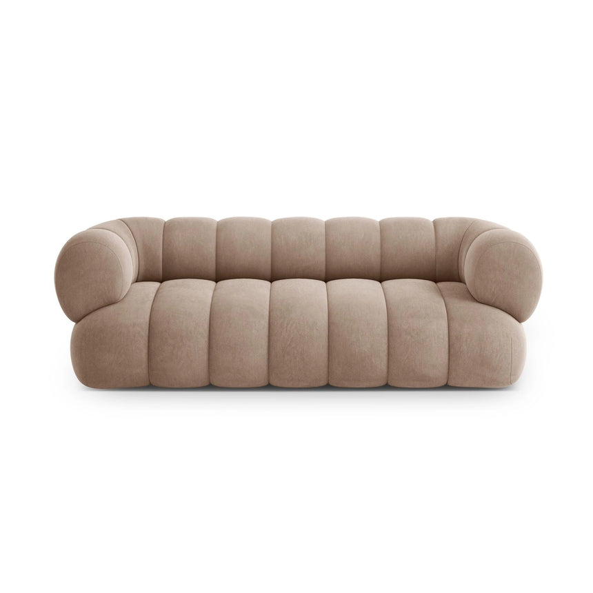 Koge 3-Sitzer Sofa aus Samt in Dunkelbeige (Vogue 3), 210x95x70 cm von Cosmopolitan Design – Bild 1