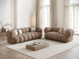 Koge 3-Sitzer Sofa aus Samt in Dunkelbeige (Vogue 3), 210x95x70 cm von Cosmopolitan Design – Bild 2