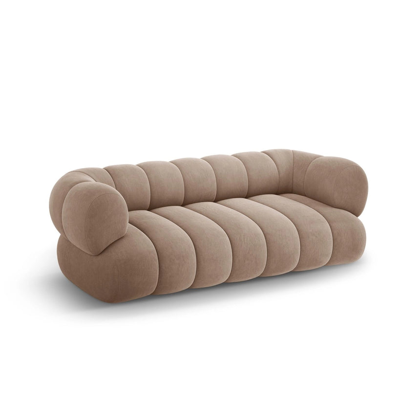Koge 3-Sitzer Sofa aus Samt in Dunkelbeige (Vogue 3), 210x95x70 cm von Cosmopolitan Design – Bild 4