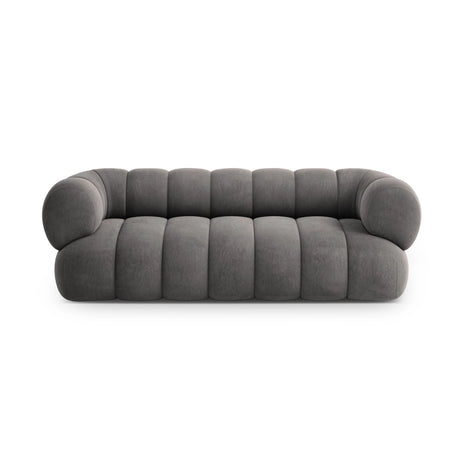 Koge 3-Sitzer Sofa aus Samt in Grau (Vogue 15), 210x95x70 cm von Cosmopolitan Design – Bild 1