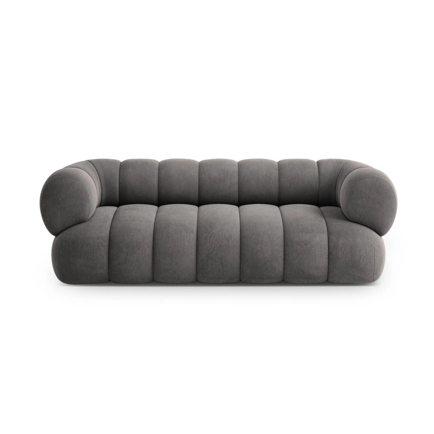 Koge 3-Sitzer Sofa aus Samt in Grau (Vogue 15), 210x95x70 cm von Cosmopolitan Design – Bild 1