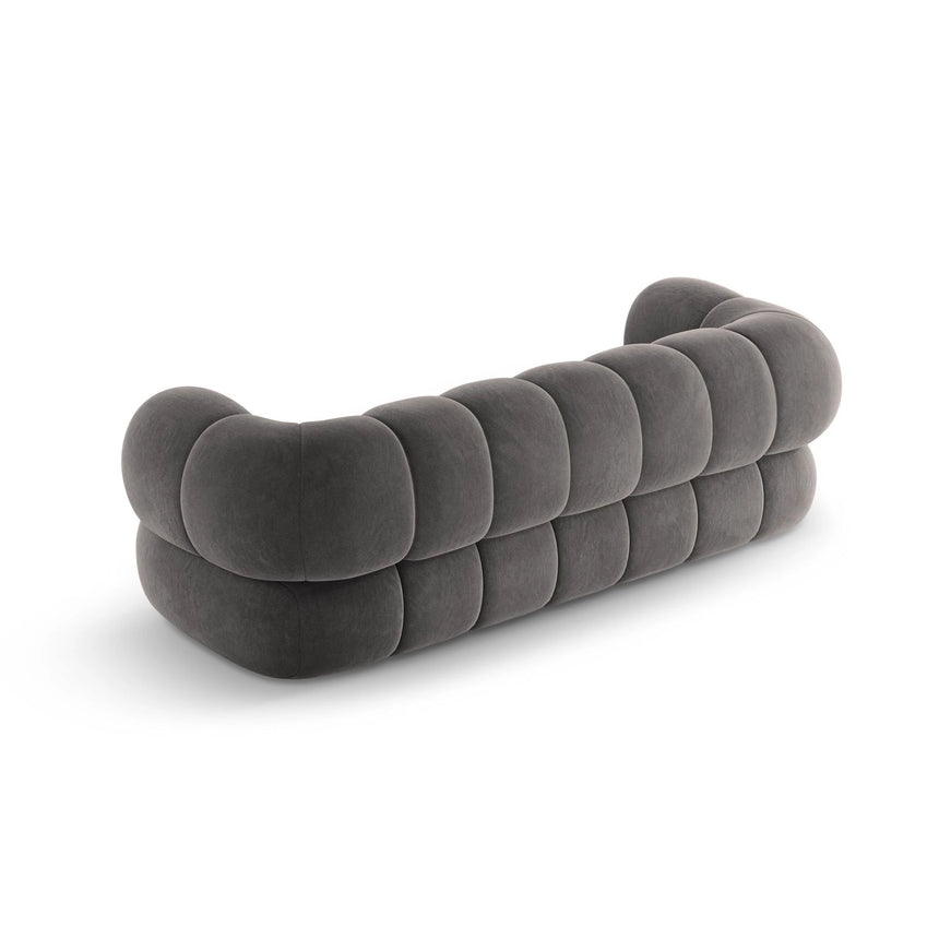 Koge 3-Sitzer Sofa aus Samt in Grau (Vogue 15), 210x95x70 cm von Cosmopolitan Design – Bild 5