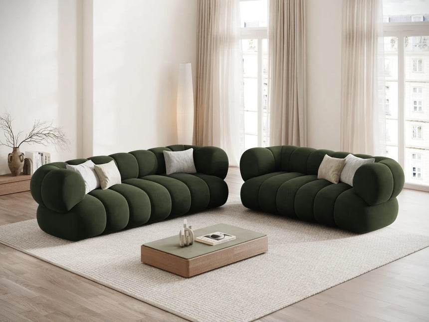 Koge 3-Sitzer Sofa aus Samt in Grün (Vogue 11), 210x95x70 cm von Cosmopolitan Design – Bild 2