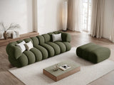 Koge 4-Sitzer Sofa aus Chenille in Grün (Eden 12 Olive), 240x95x70 cm von Cosmopolitan Design – Bild 2