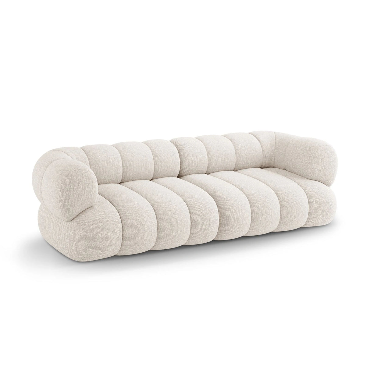 Koge 4-Sitzer Sofa aus Chenille in Hellbeige (Eden 2 Pearl), 240x95x70 cm von Cosmopolitan Design – Bild 4