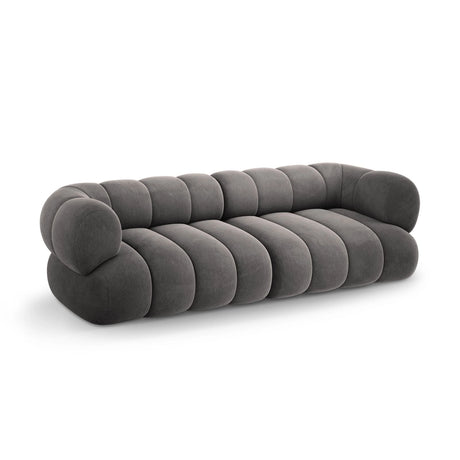 Koge 4-Sitzer Sofa aus Samt in Grau (Vogue 15), 240x95x70 cm von Cosmopolitan Design – Bild 4