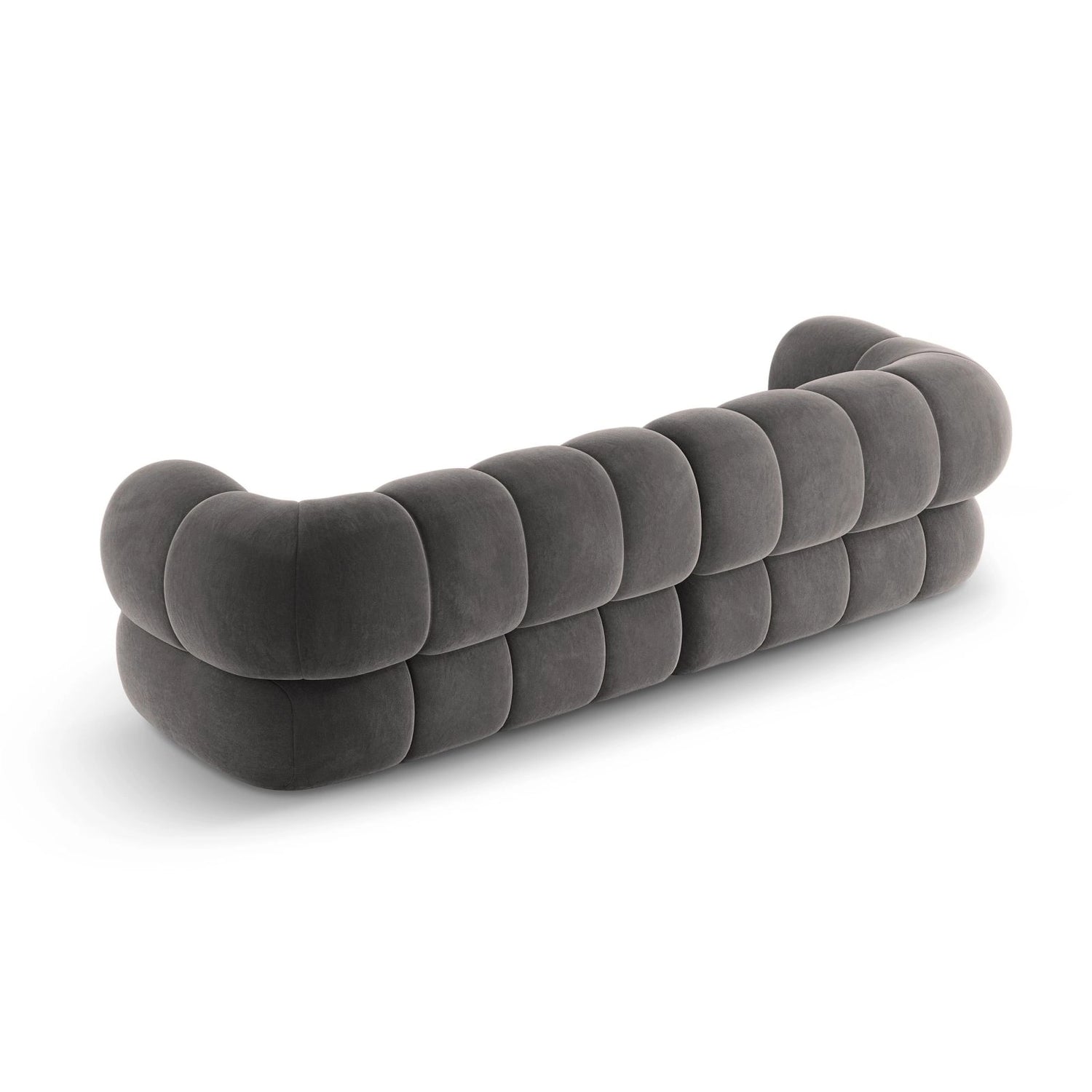 Koge 4-Sitzer Sofa aus Samt in Grau (Vogue 15), 240x95x70 cm von Cosmopolitan Design – Bild 5