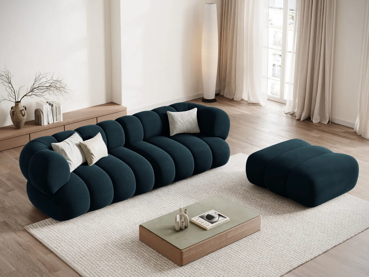 Koge 4-Sitzer Sofa aus Samt in Tiefes Petrol (Vogue 13), 240x95x70 cm von Cosmopolitan Design – Bild 2