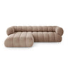 Koge 5-Sitzer Ecksofa, Linke Seite, aus Samt in Dunkelbeige (Vogue 3), 270x165x70 cm von Cosmopolitan Design – Bild 1
