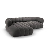 Koge 5-Sitzer Ecksofa, Linke Seite, aus Samt in Grau (Vogue 15), 270x165x70 cm von Cosmopolitan Design – Bild 5