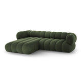 Koge 5-Sitzer Ecksofa, Linke Seite, aus Samt in Grün (Vogue 11), 270x165x70 cm von Cosmopolitan Design – Bild 4