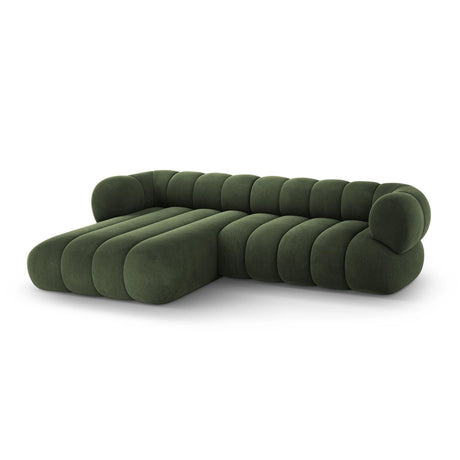 Koge 5-Sitzer Ecksofa, Linke Seite, aus Samt in Grün (Vogue 11), 270x165x70 cm von Cosmopolitan Design – Bild 4