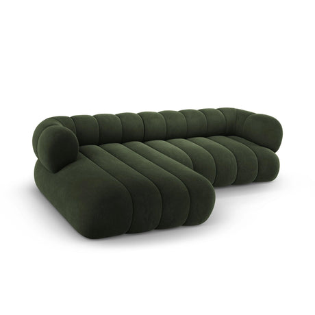 Koge 5-Sitzer Ecksofa, Linke Seite, aus Samt in Grün (Vogue 11), 270x165x70 cm von Cosmopolitan Design – Bild 5