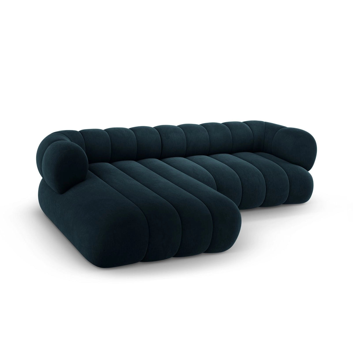 Koge 5-Sitzer Ecksofa, Linke Seite, aus Samt in Tiefes Petrol (Vogue 13), 270x165x70 cm von Cosmopolitan Design – Bild 5