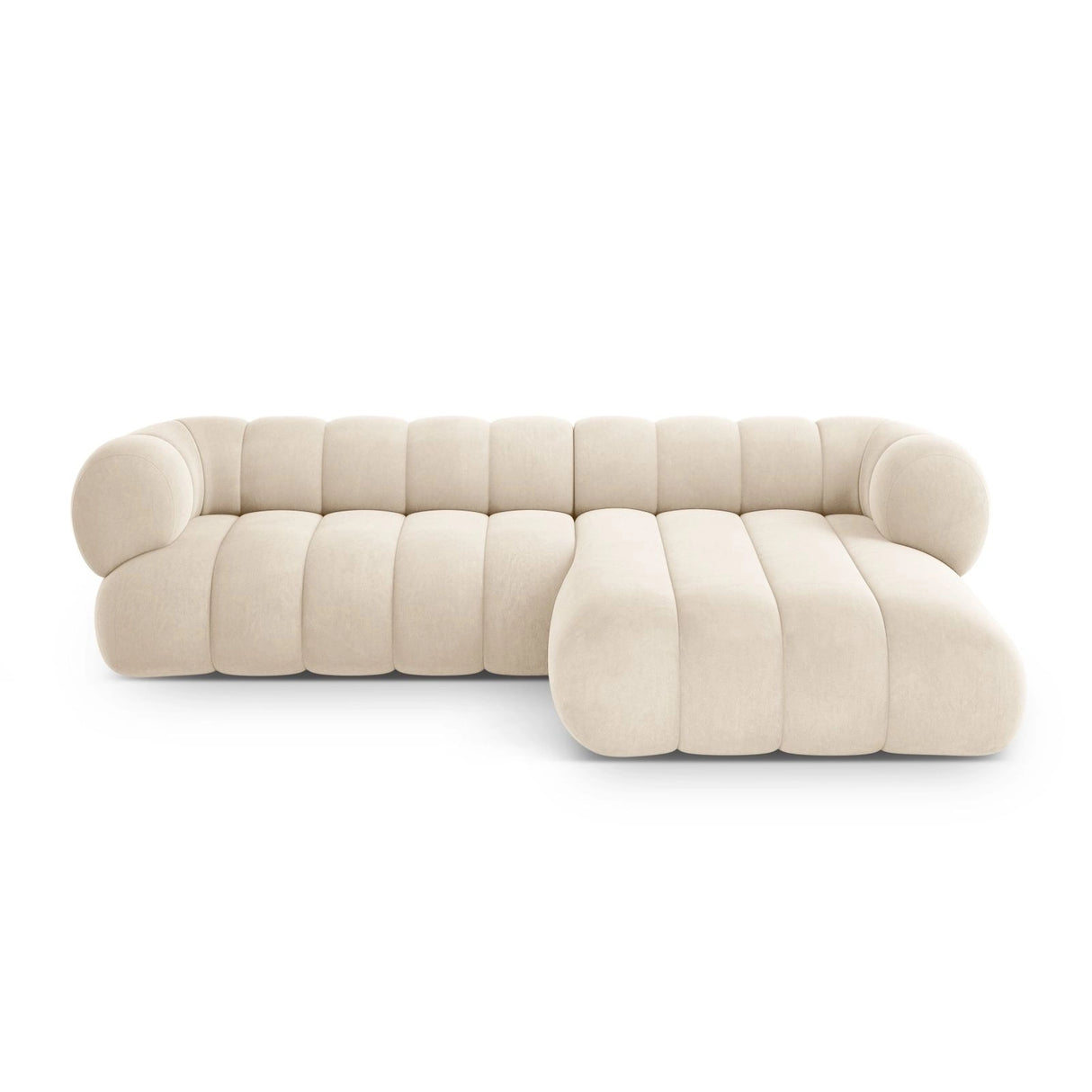 Koge 5-Sitzer Ecksofa, Rechte Seite, aus Samt, 270x165x70 cm von Cosmopolitan Design – Bild 1