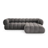 Koge 5-Sitzer Ecksofa, Rechte Seite, aus Samt in Grau (Vogue 15), 270x165x70 cm von Cosmopolitan Design – Bild 1