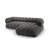 Koge 5-Sitzer Ecksofa, Rechte Seite, aus Samt in Grau (Vogue 15), 270x165x70 cm von Cosmopolitan Design – Bild 5