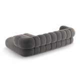 Koge 5-Sitzer Ecksofa, Rechte Seite, aus Samt in Grau (Vogue 15), 270x165x70 cm von Cosmopolitan Design – Bild 6