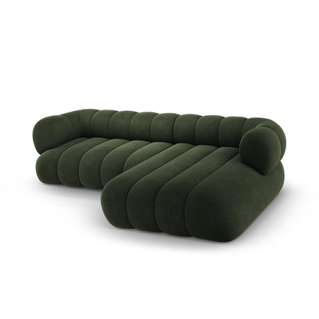Koge 5-Sitzer Ecksofa, Rechte Seite, aus Samt in Grün (Vogue 11), 270x165x70 cm von Cosmopolitan Design – Bild 5