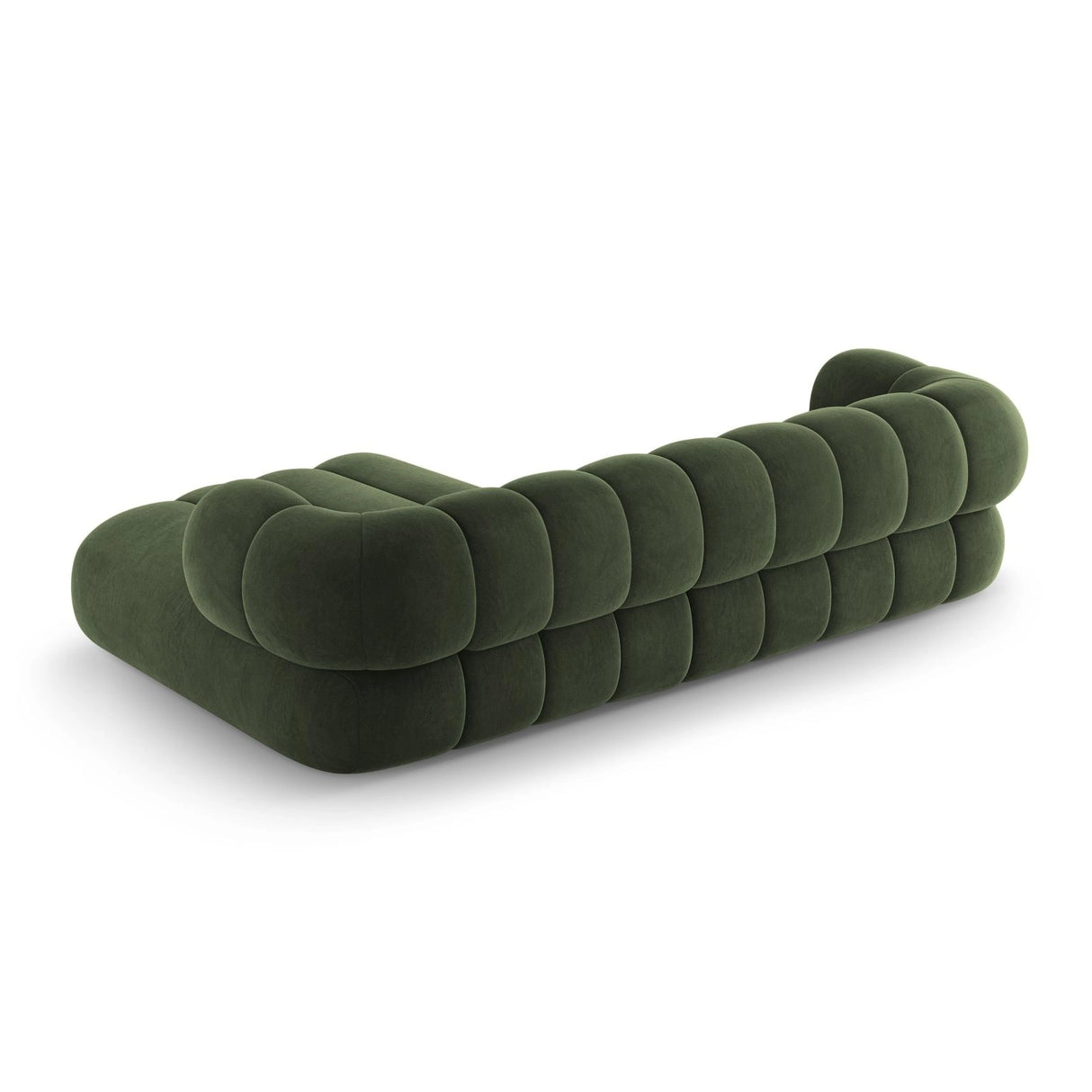 Koge 5-Sitzer Ecksofa, Rechte Seite, aus Samt in Grün (Vogue 11), 270x165x70 cm von Cosmopolitan Design – Bild 6
