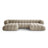 Koge 6-Sitzer Panorama Sofa aus Chenille in Dunkelbeige (Eden 4 Beige), Beine in Schwarzes Plastik, 348x165x70 cm von Cosmopolitan Design – Bild 1
