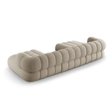 Koge 6-Sitzer Panorama Sofa aus Chenille in Dunkelbeige (Eden 4 Beige), Beine in Schwarzes Plastik, 348x165x70 cm von Cosmopolitan Design – Bild 5