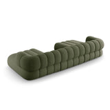 Koge 6-Sitzer Panorama Sofa aus Chenille in Grün (Eden 12 Olive), Beine in Schwarzes Plastik, 348x165x70 cm von Cosmopolitan Design – Bild 5