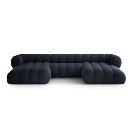 Koge 6-Sitzer Panorama Sofa aus Chenille in Hellgrau (Eden 18 Grey), Beine in Schwarzes Plastik, 348x165x70 cm von Cosmopolitan Design – Bild 1