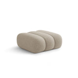 Koge Pouf aus Chenille in Dunkelbeige (Eden 4 Beige), 95x95x40 cm von Cosmopolitan Design – Bild 4