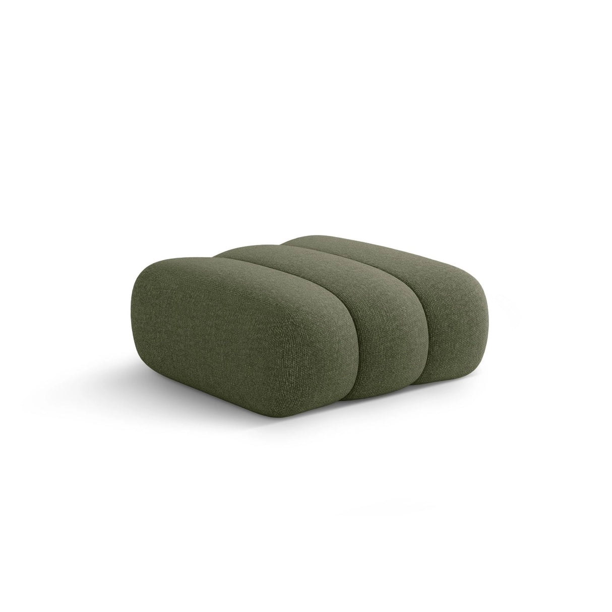 Koge Pouf aus Chenille in Grün (Eden 12 Olive), 95x95x40 cm von Cosmopolitan Design – Bild 4