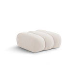 Koge Pouf aus Chenille in Hellbeige (Eden 2 Pearl), 95x95x40 cm von Cosmopolitan Design – Bild 4